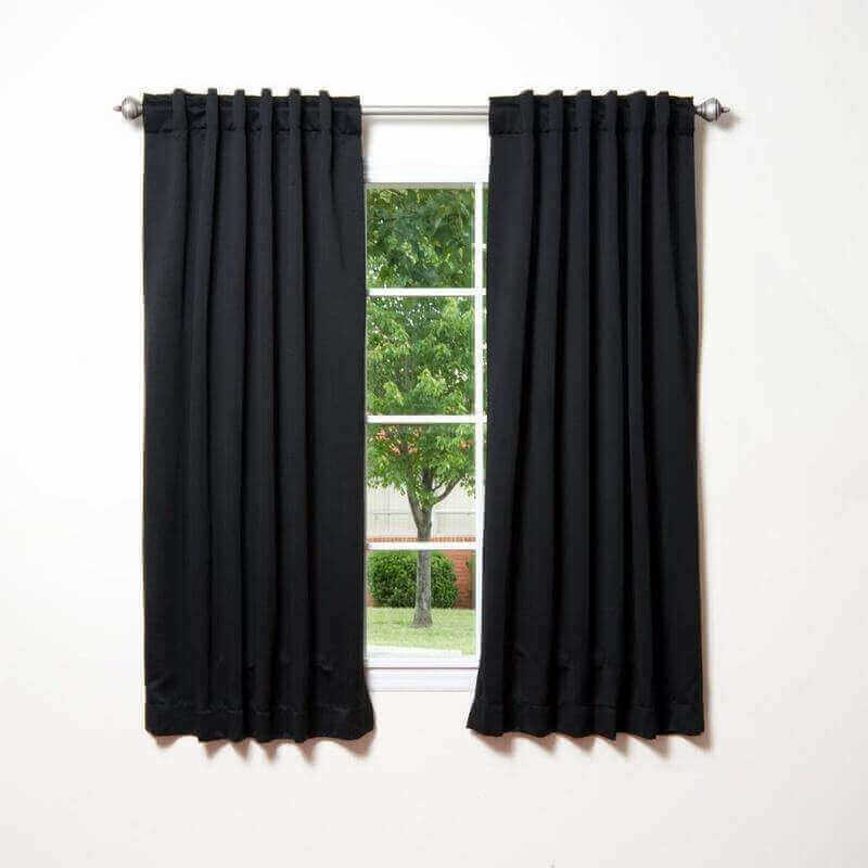 CUSTOM EDOARDO Black Indoor Blackout Curtain