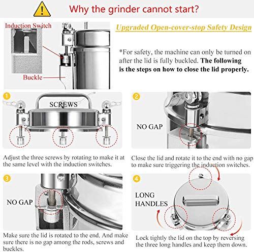 Electric Grain Grinder Mill High-speed Spice Herb Mill Commercial