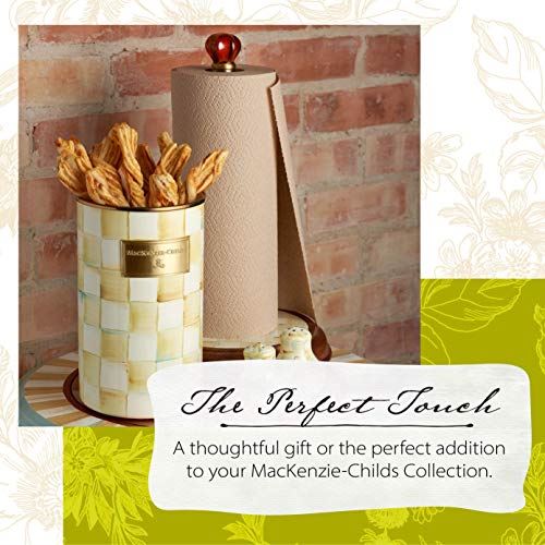 Wood Paper Towel Holder, Cream-and-White Countertop Paper Towel Stand