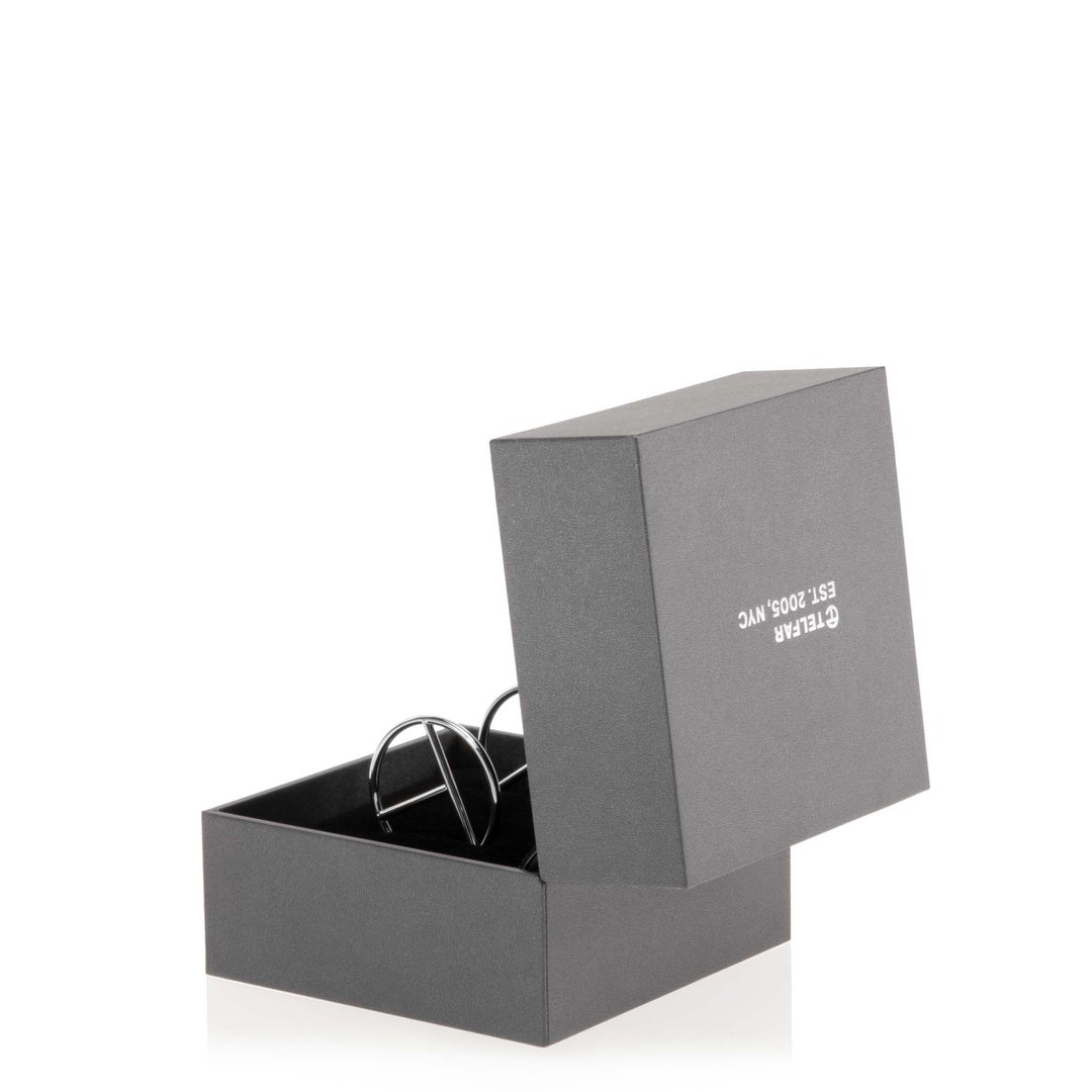 Medium Logo Hoop Earring - Silver