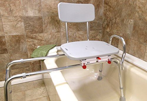 Bathtub Transfer Bench and Shower Chair (Reg) (77662). Swiveling and Sliding system