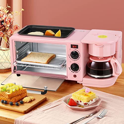 3 in 1 Breakfast Station Multifunctional Toaster Oven Station Coffee Maker