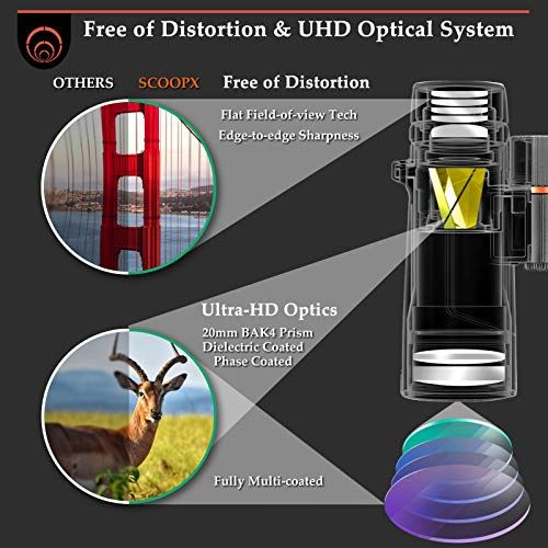 10��42 Ultra HD Binoculars with Phone Adapter and Harness