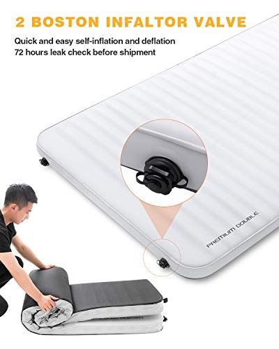 KingCamp Luxury 3D Double Self Inflating Camping Sleeping Pad Foam Air Mattress