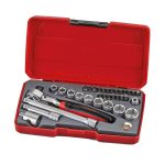 Teng Tools – 34 Piece 3/8 inch Drive Flex Head Ratchet Socket Set – TEN-O-T3834S