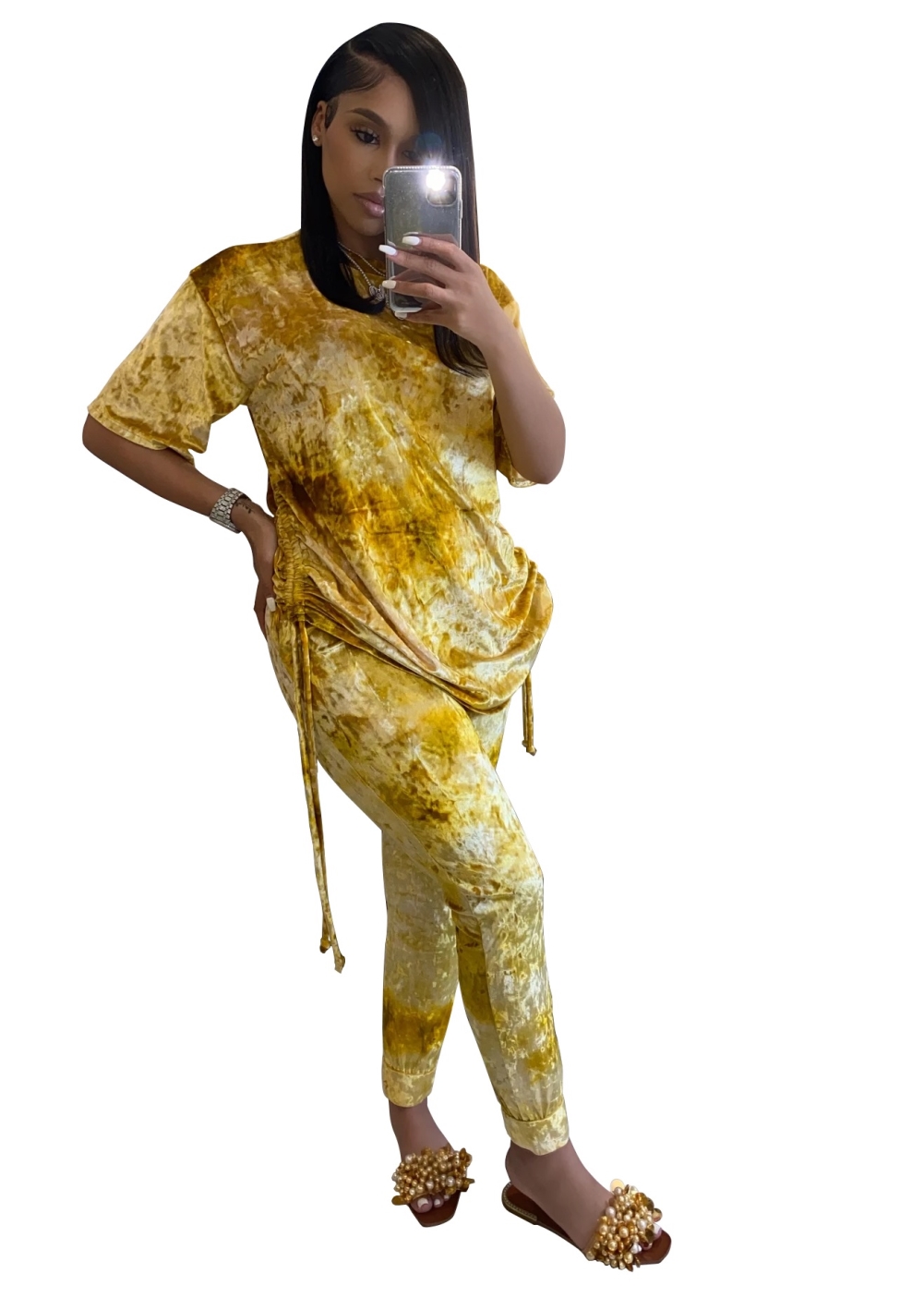 Casual African Tie Dye Pants Set