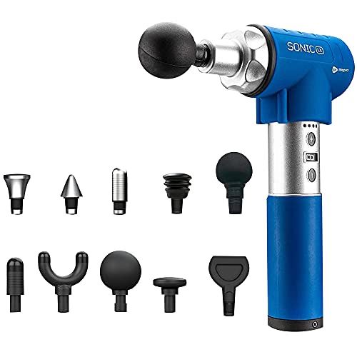 Pro Percussion Massage Gun w/10 Attachment Massagers & 9 Speed for Neck & Back