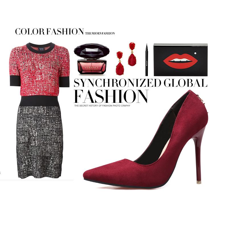 Asmxing 11CM Suede Shallow Pointed D buckle Dress Wedding Party Elegant Heeled Sandals