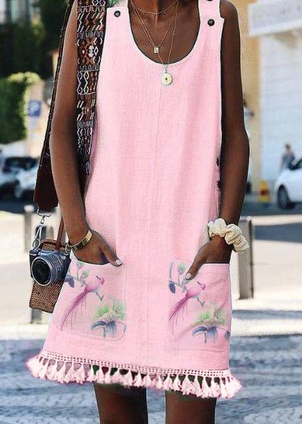 Cotton Sleeveless Casual Dresses