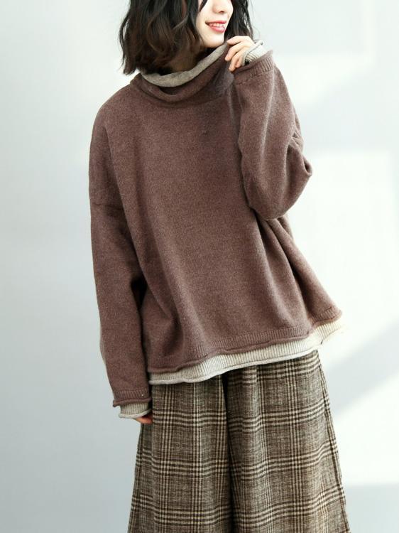 Loose Batwing Sleeves Knitting Sweater
