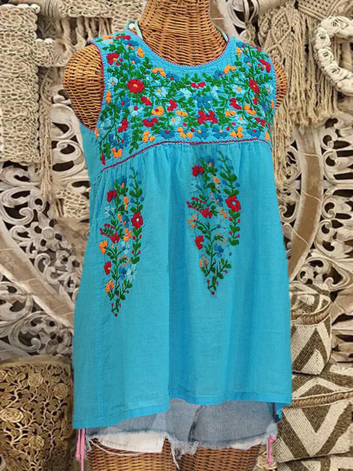 Casual Floral Cold Shoulder Shirts & Tops