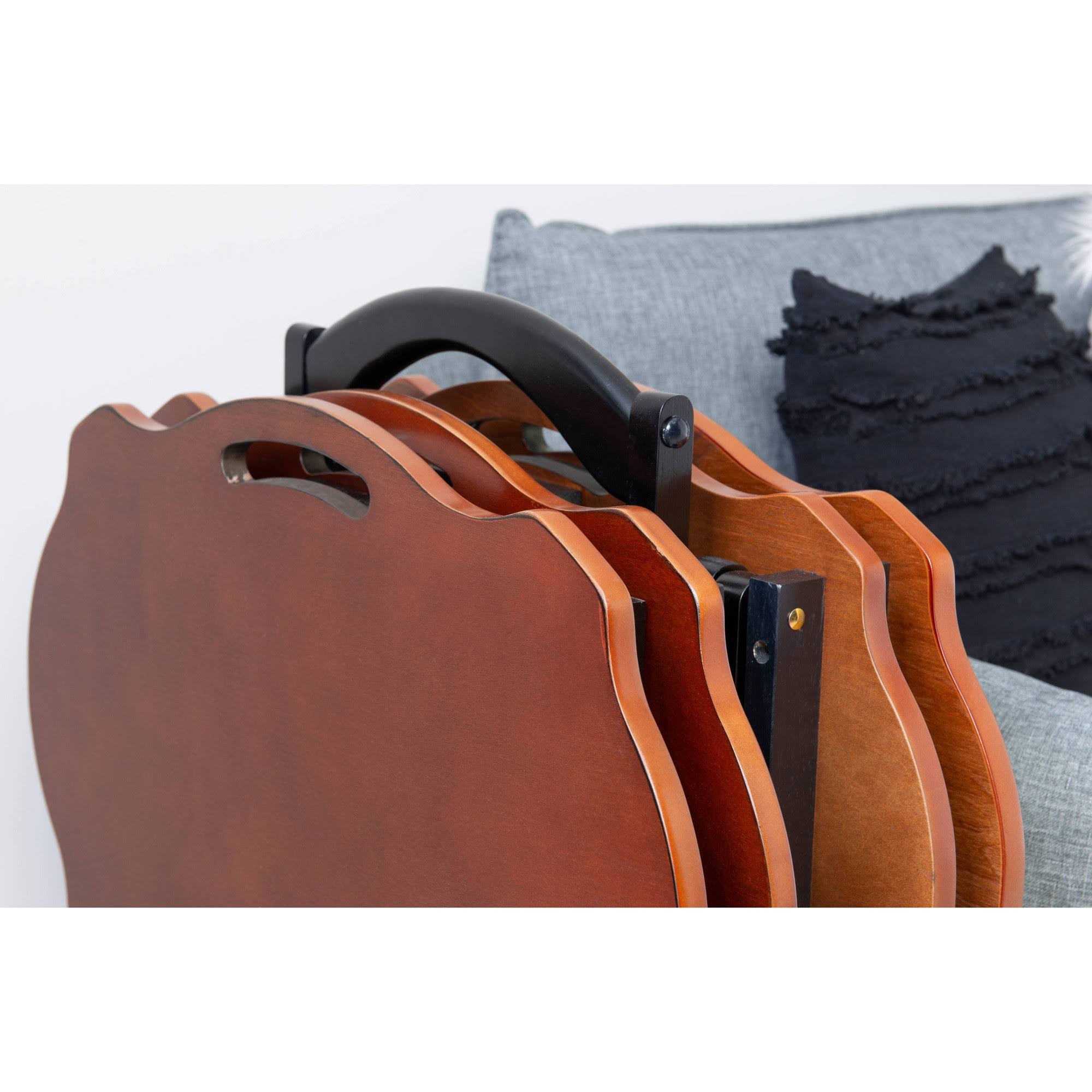 Powell Serpentine Black Tray Table