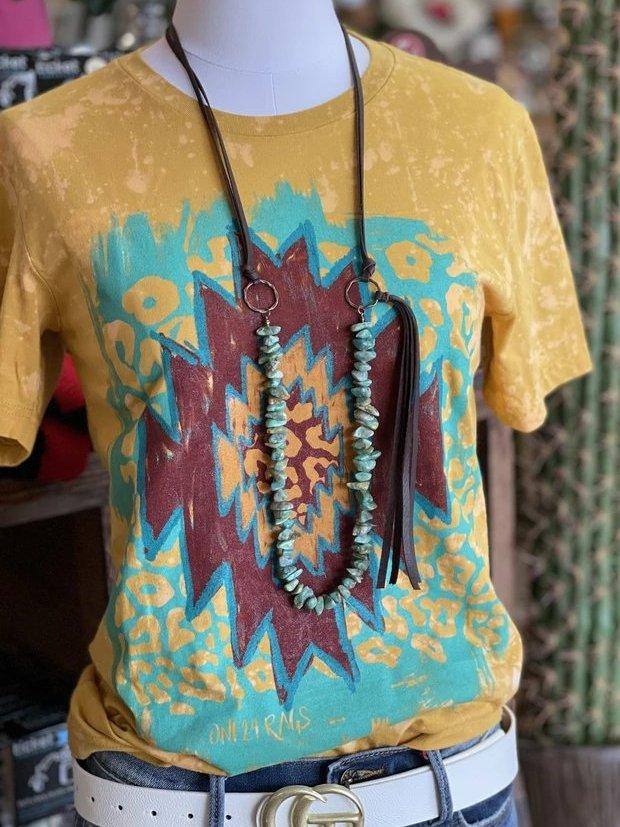 Color-Block Cotton-Blend Short Sleeve Crew Neck Shirts & Tops