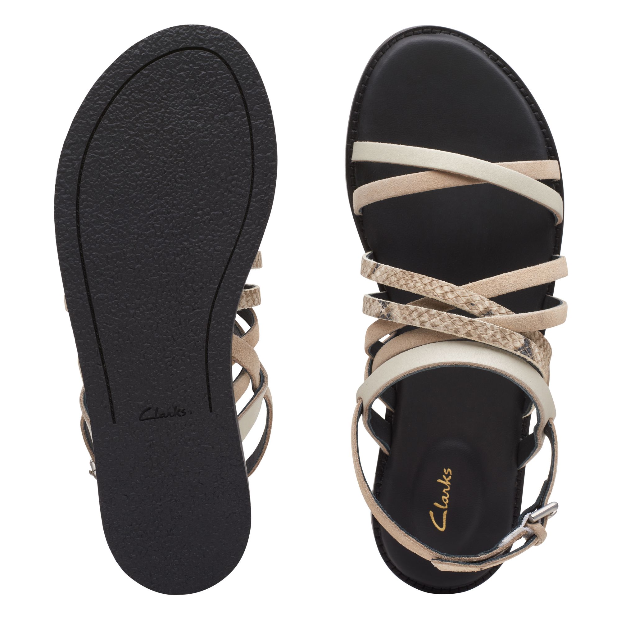 Women Sandals Karsea Ankle Taupe Snake