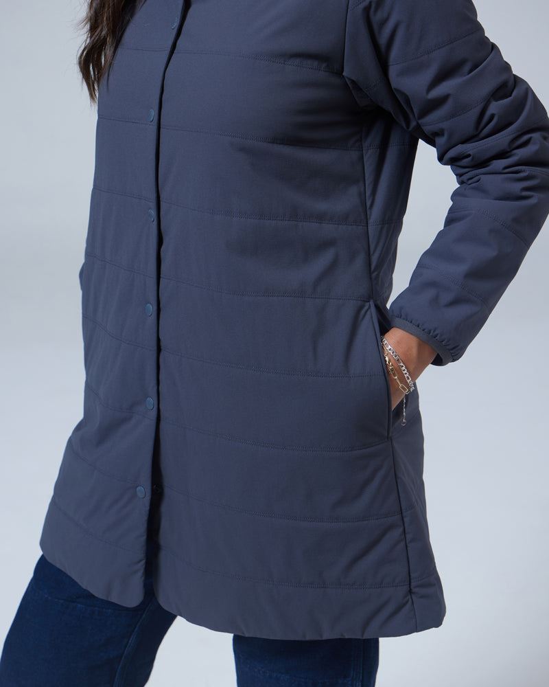 Flexible Insulated Long Cardigan