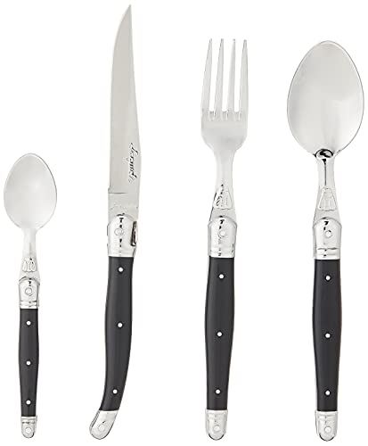 24 Piece Everyday Flatware Set With Handles In a Tray