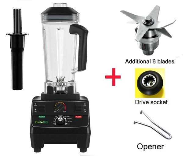 Free 2L Jar 2200W Professional Smart Timer Pre-programed Blender
