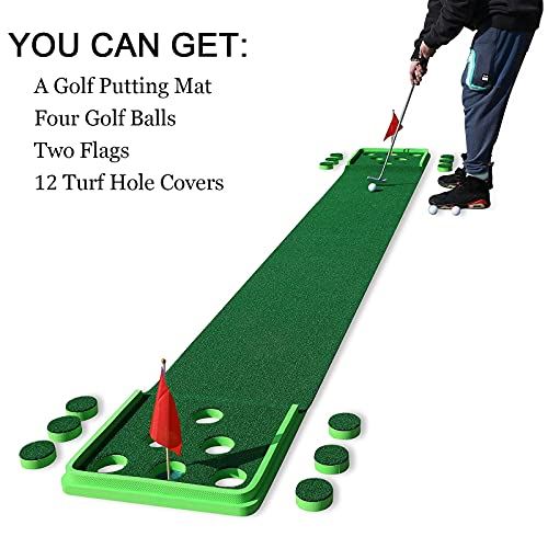SPRAWL Golf Practice Green 11.5 Feet Golf Putting Mat Barkyard Game