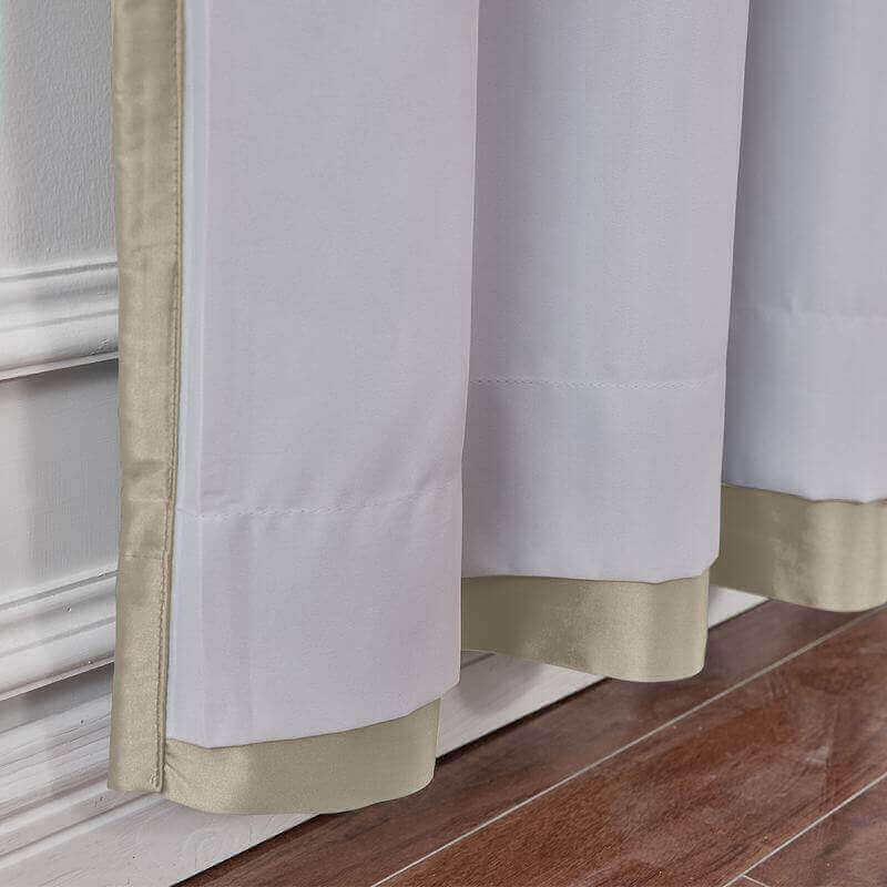 CUSTOM Lao Hang Zhou Beige Polyester Cotton Thermal Insulated Curtain