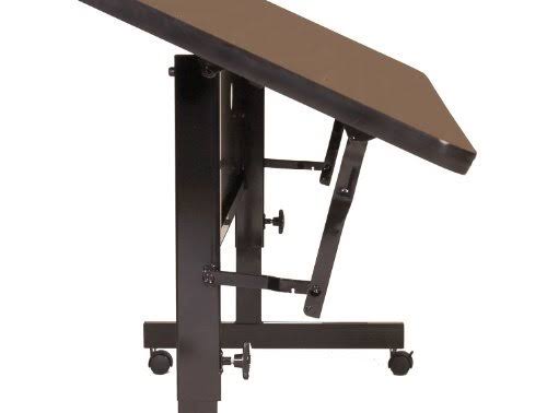 Correll Deluxe Flip Top Table - High Pressure Top - 24x72 Medium Oak