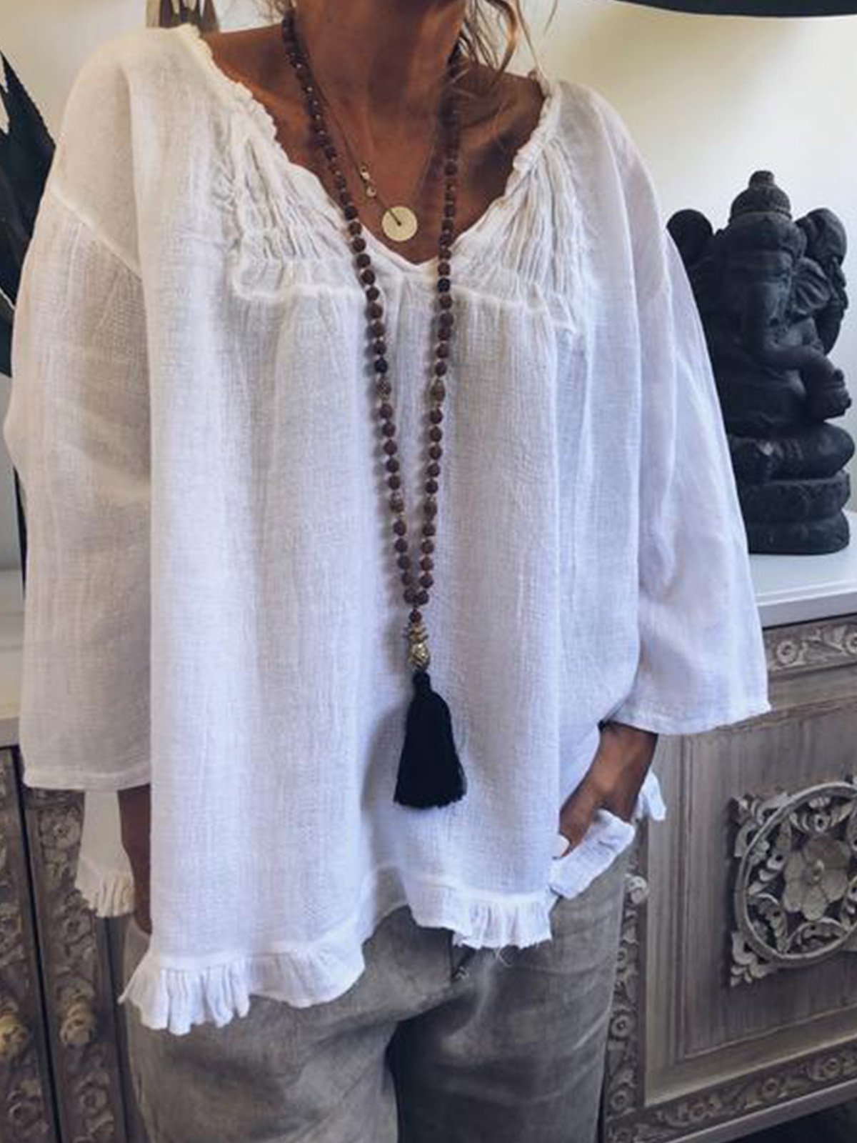 Women Casual Loose Tops Tunic Blouse Shirt