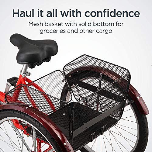 Adult Trike, Three Wheel Cruiser Bike, 1-Speed, 26-Inch Wheels