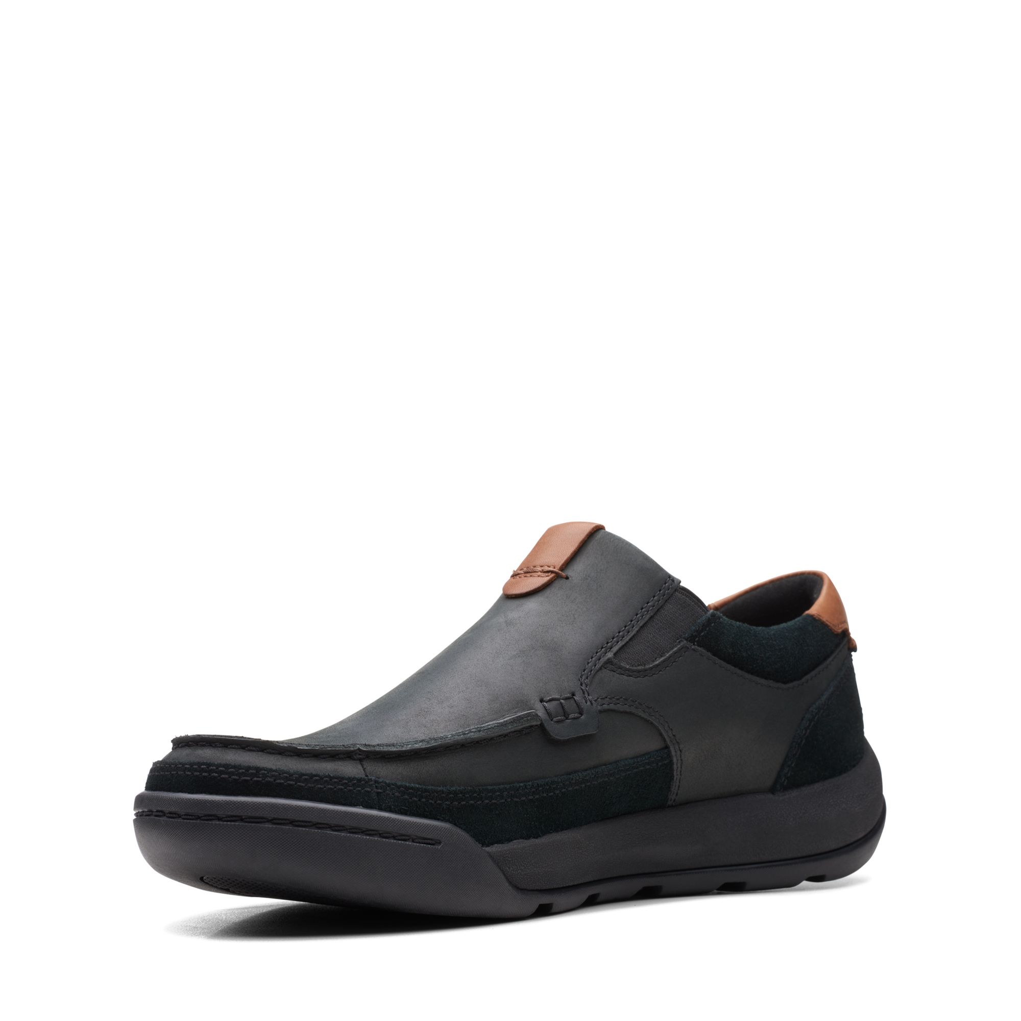 Men  Ashcombe Slip Black Leather