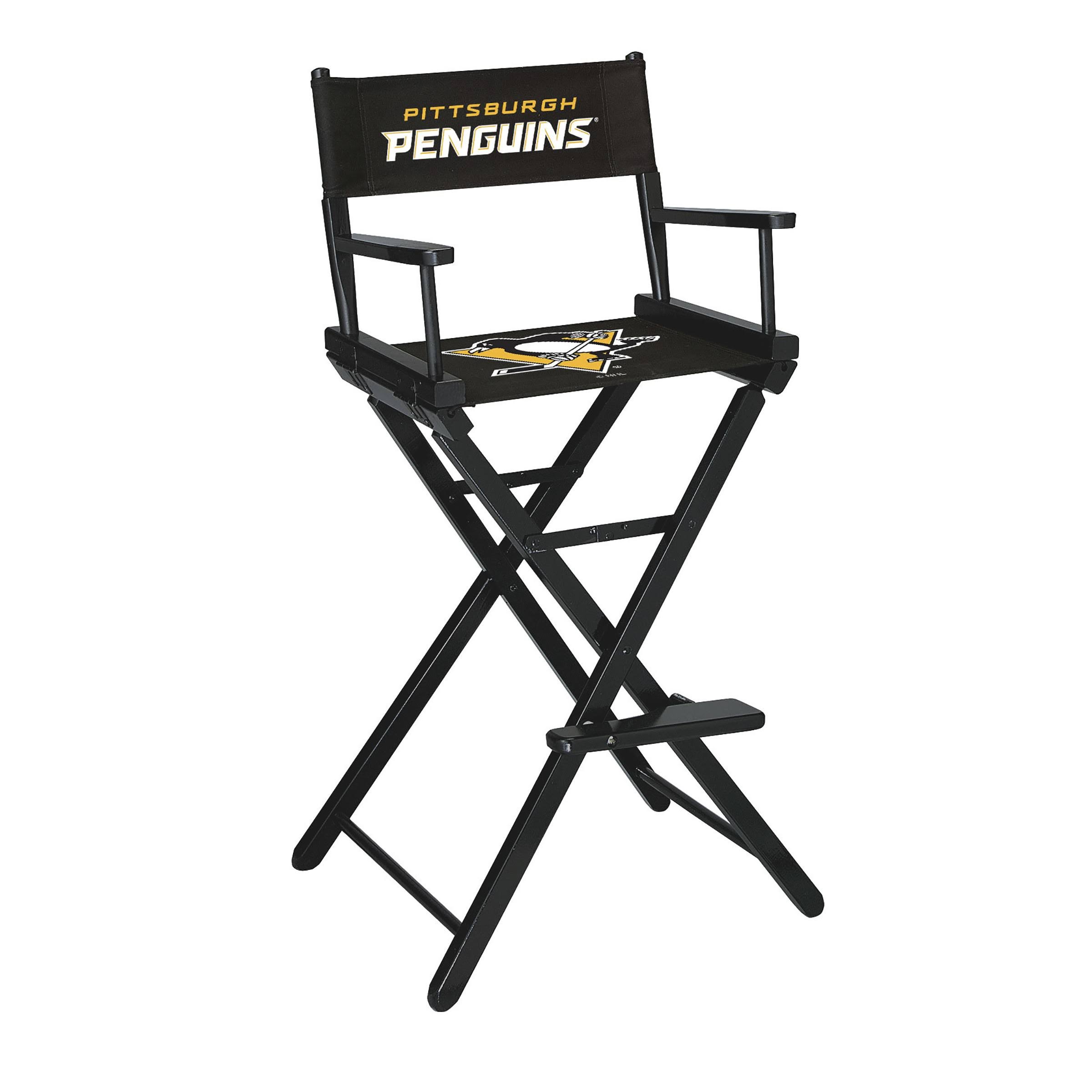 Pittsburgh Penguins Bar Height Directors Chair