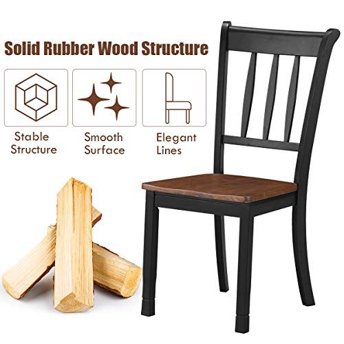 Solid Wood Whitesburg Dining Chairs Set of 4, Spindle Back, Wood Seating