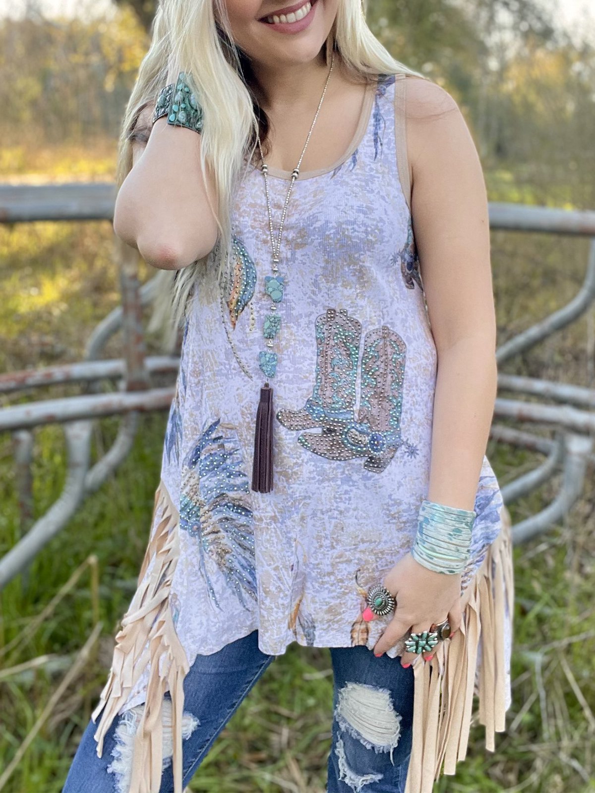 Crew Neck Shift Printed Shirts & Tops