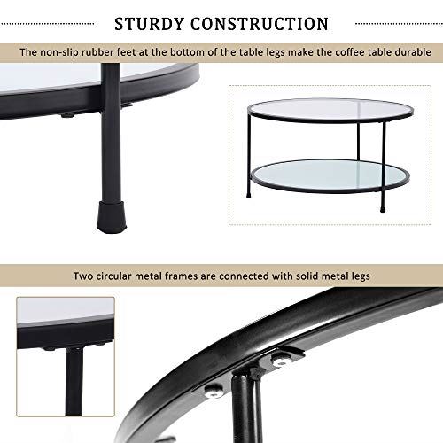 36��� Tempered Glass Metal Coffee Table w/ Stained White Tempered Glass / 2-Tier