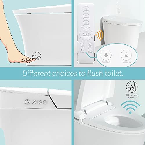 One-Piece Intelligent Toilet with Integrated Bidet & Remote Control