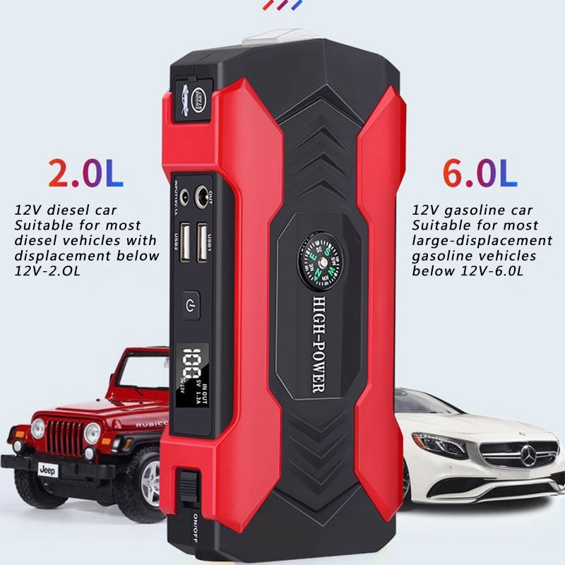 Car Jump Starter Starting Device Battery Power Bank 400A Jumpstarter Auto Buster Emergency Booster