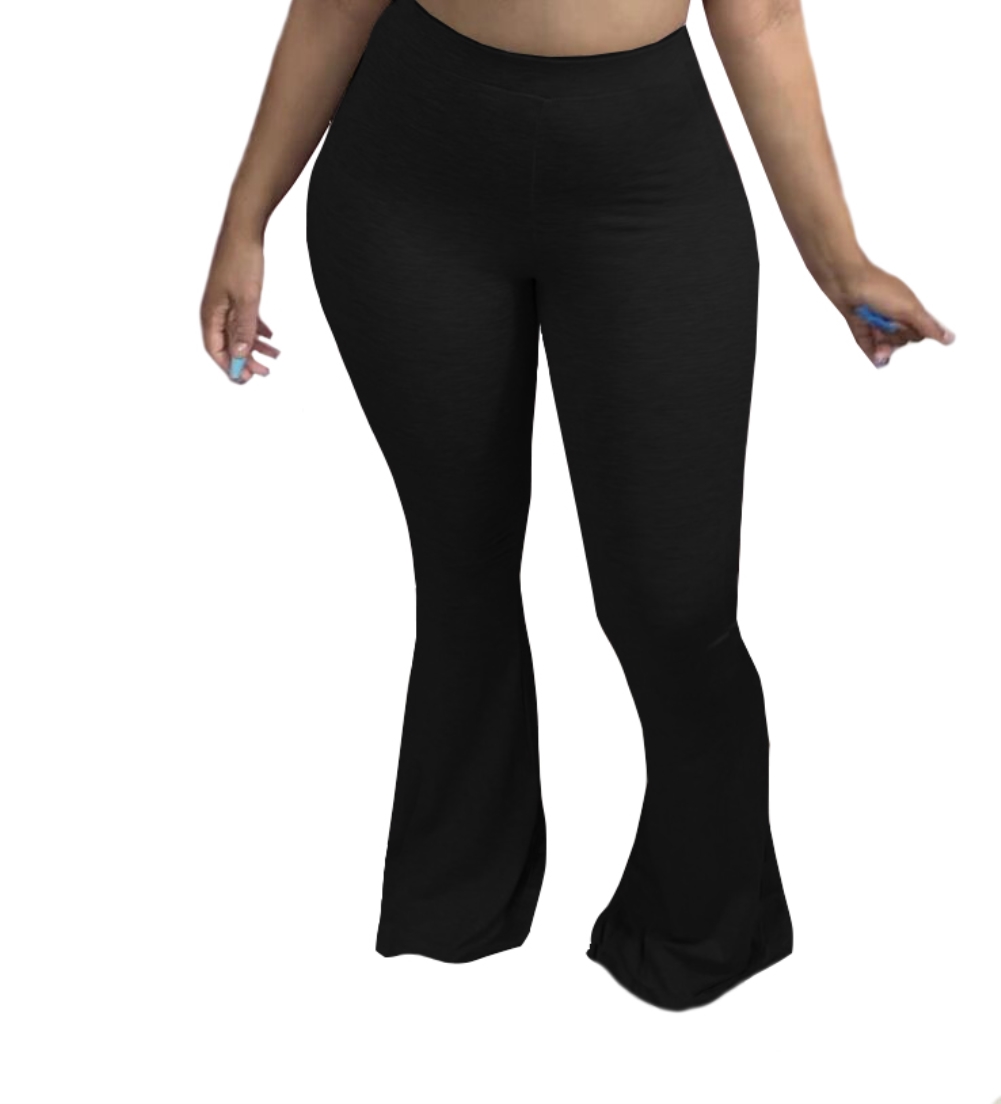 Print High Waist Bell Bottom Trousers