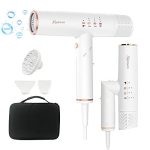 Foldable Hair Blow Dryers with 4 Settings, 3 Speed, 3 Temperatures,2 Nozzles