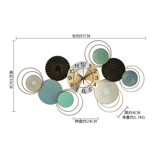 Light Luxury Fashion European Style Wall Clock Living Room Fashion Atmosphere Silent Clock Bedroom Wall Art Wall Clock