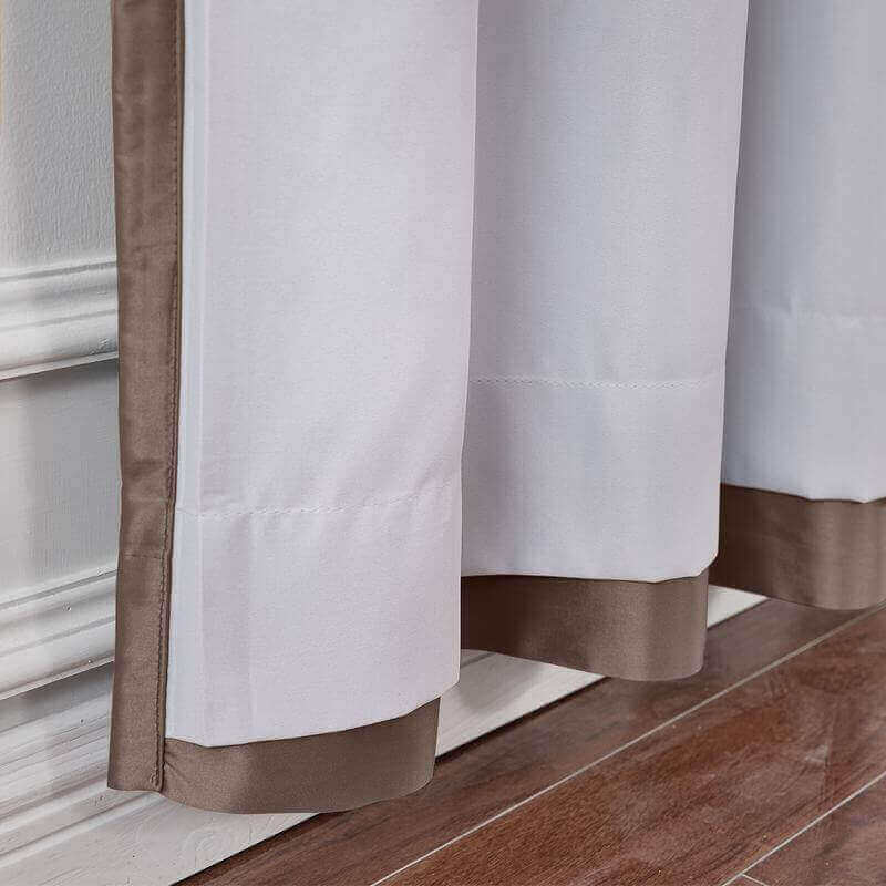 CUSTOM Lao Hang Zhou Brown Polyester Cotton Thermal Insulated Curtain