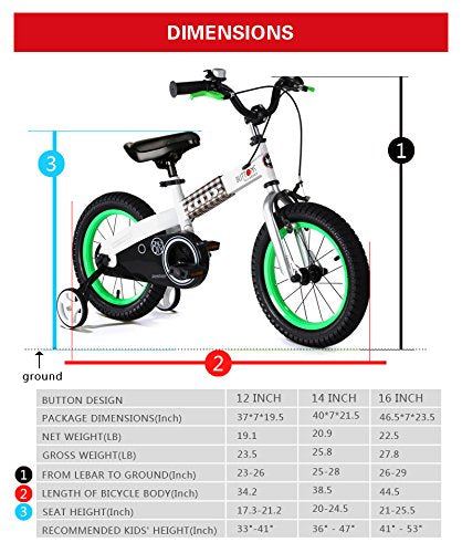 Royal Baby Boys Girls Kids Bike 18 Inch Buttons Bicycles with Kickstand