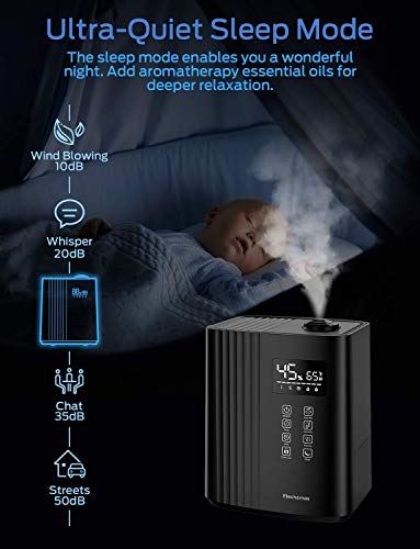 6.5L(1.72Gal) Top Fill Warm and Cool Mist Humidifiers with Remote Control