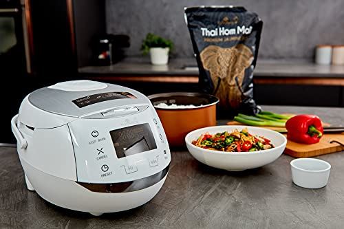 Rice Cooker with Ceramic Bowl and Advanced Fuzzy Logic (8 Cup, 1.5 Liter)