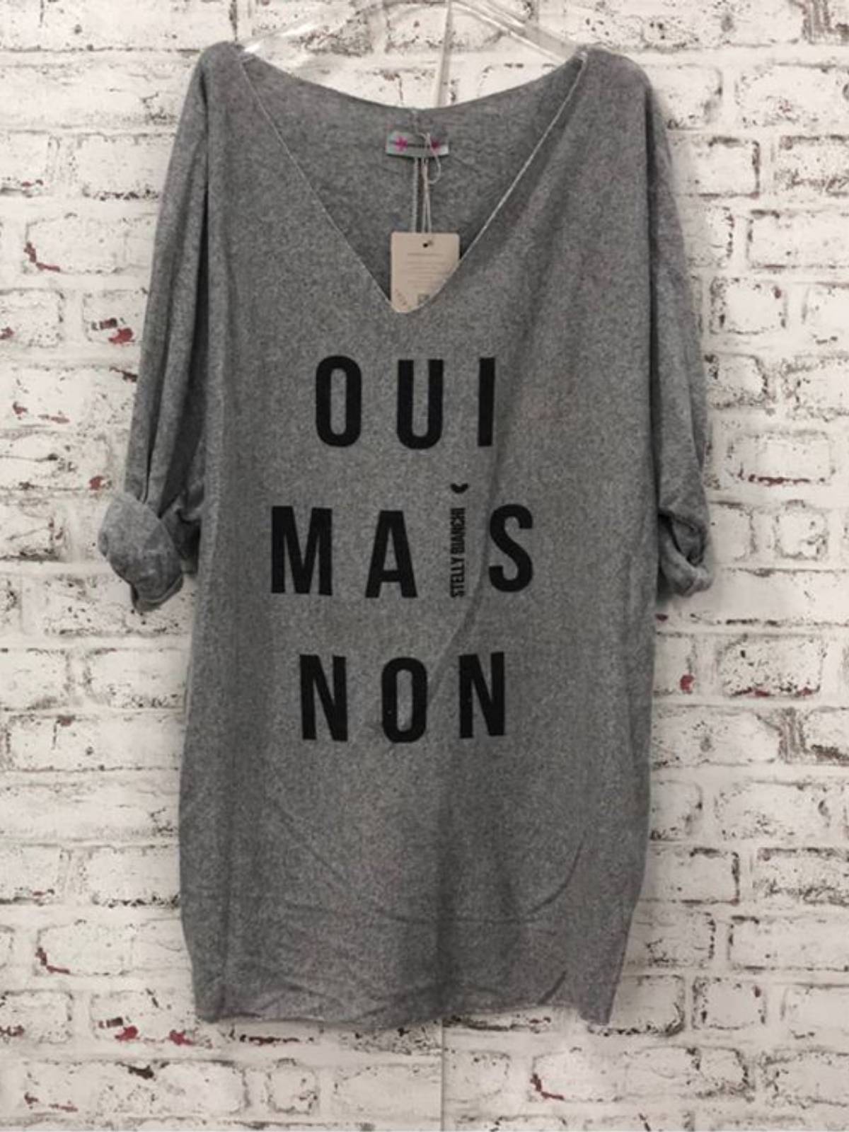 Long Sleeve Letter Shirts & Tops