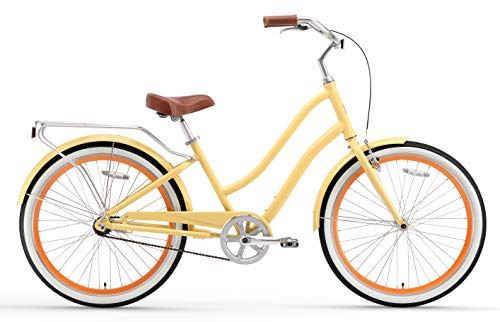 Women’s 7-Speed Step-Through Hybrid Cruiser Bicycle