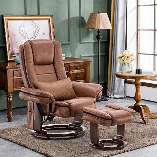 Recliner with Ottoman Chair Accent Recliner Chair with Vibration Massage