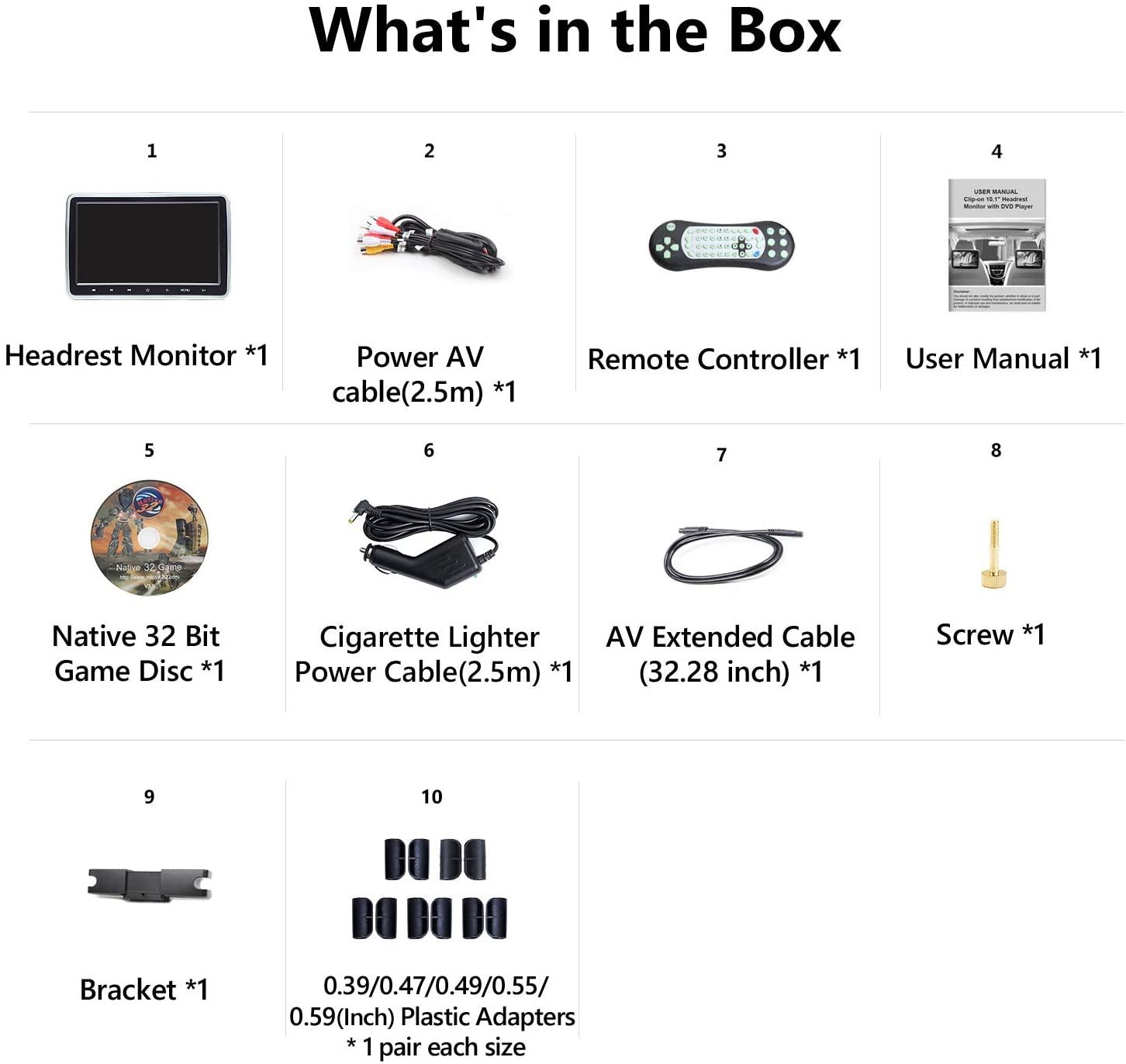 2021 10.1 Inch Headrest DVD Player Car DVD Player Eonon HD Digital