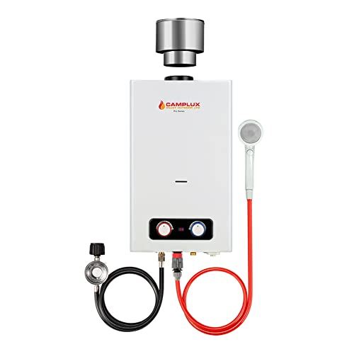 Tankless Water Heater, Camplux 2.64 GPM Outdoor Propane Gas Water Heater