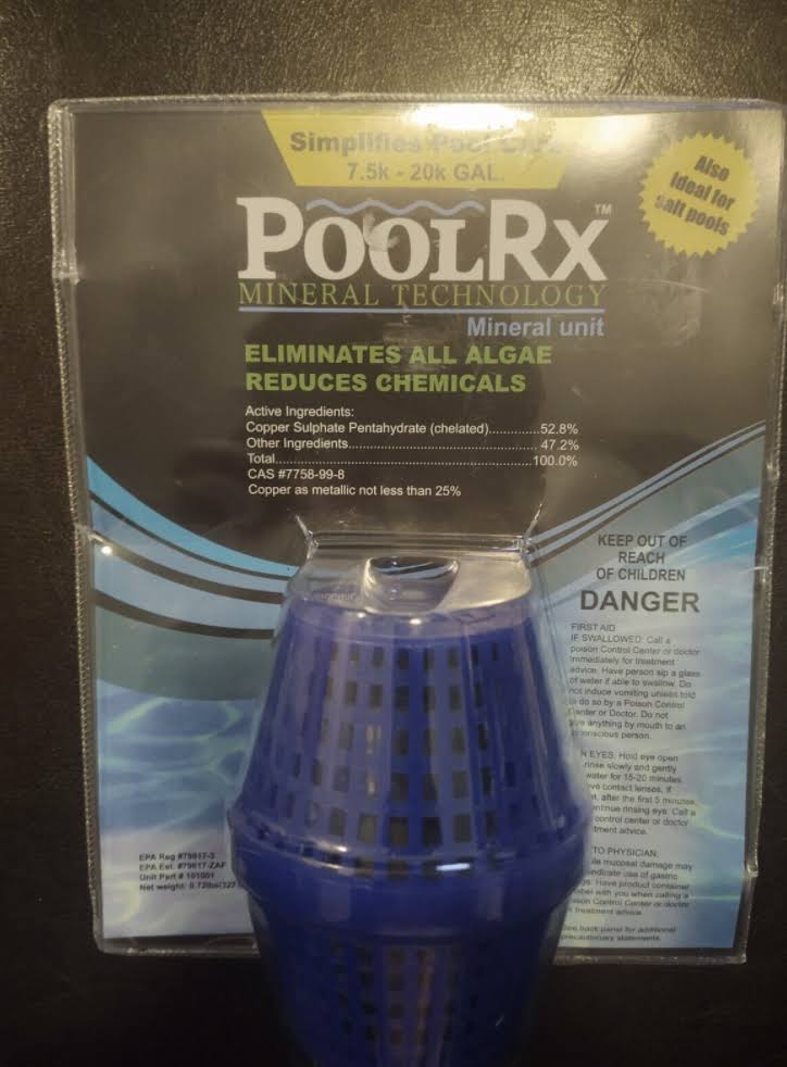 PoolRX Pool Unit #101001 6 Month Algaecide Treats 7.5k-20k gallons, Blue