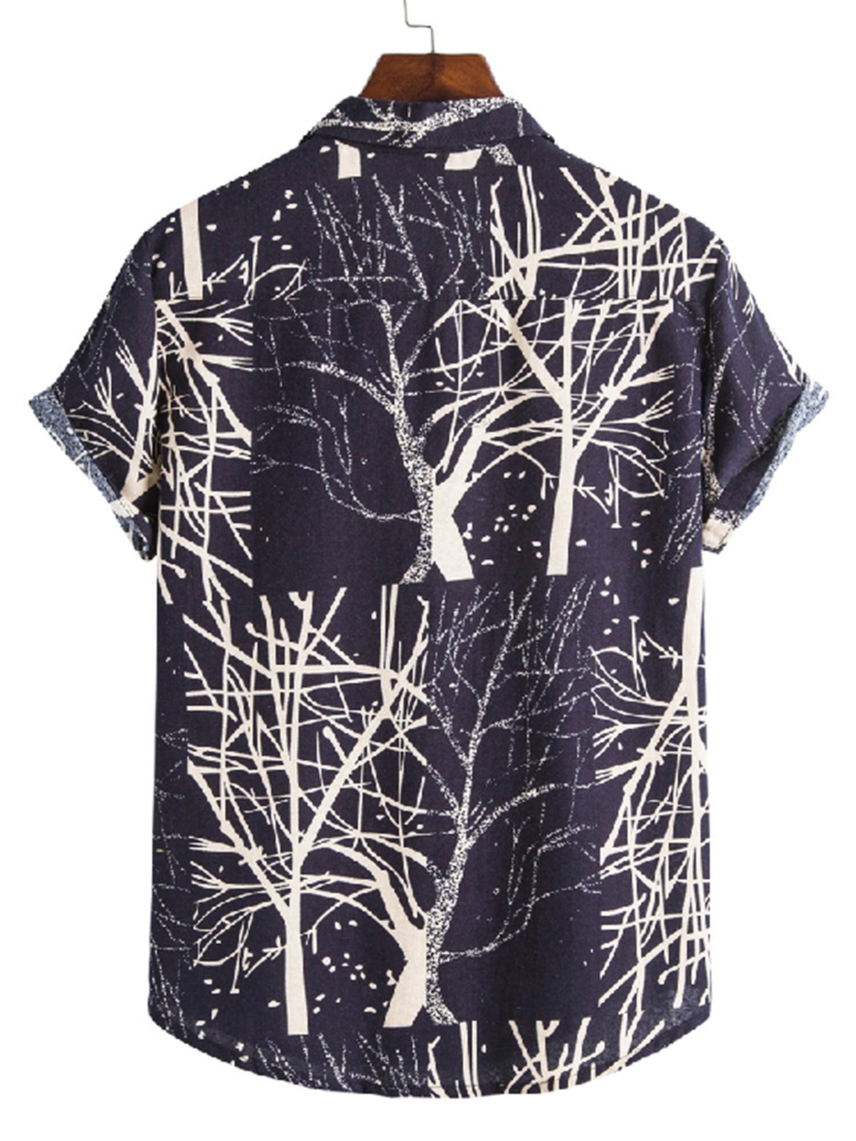 Men's Abstract Painting Short Sleeve Shirt