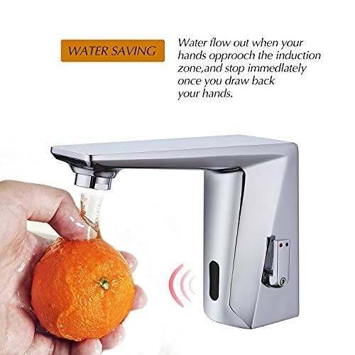 ink Faucet with Supply Hose,Hands Free Bathroom Water Tap with Control Box