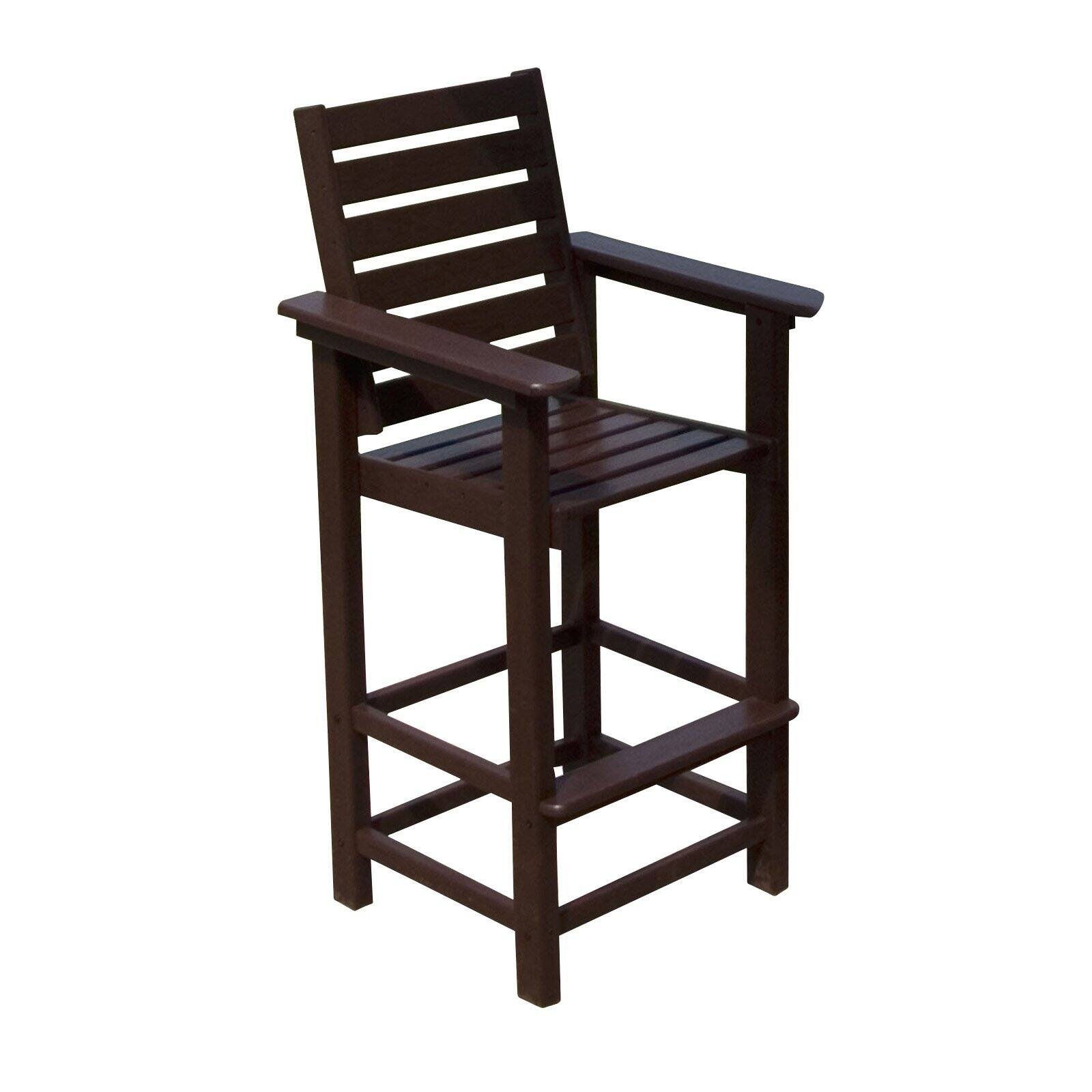 POLYWOOD Captain Bar Chair - White