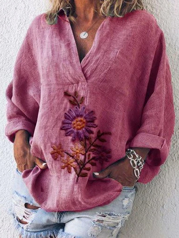 Casual Long Sleeve Printed Shirts & Tops